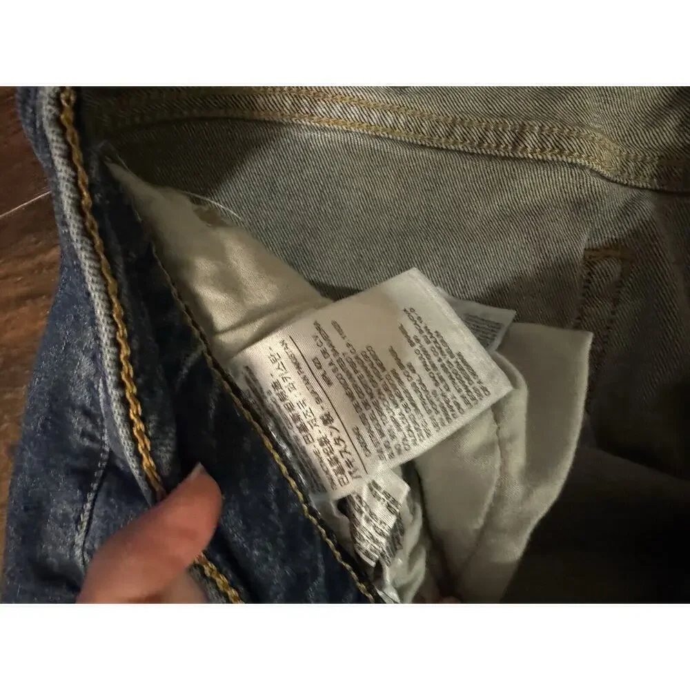 Levis 505 Jeans Mens 40x32 Blue Regular Fit Straight Leg Dark Wash Denim